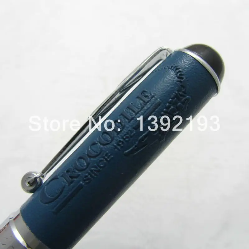 Крокодил синий шариковая ручка крокодил печатный рисунок кожа ствола G151|leather and