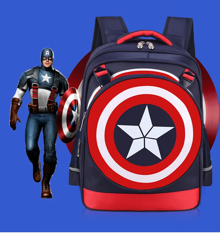 Капитан Америка 3 Marvel Мстители школьный детский рюкзак Повседневная сумка | Багаж