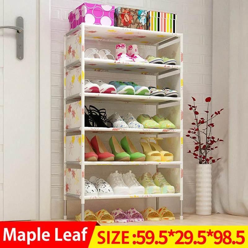 Полка для обуви легко в собранном виде из нетканого материала многослойная полка