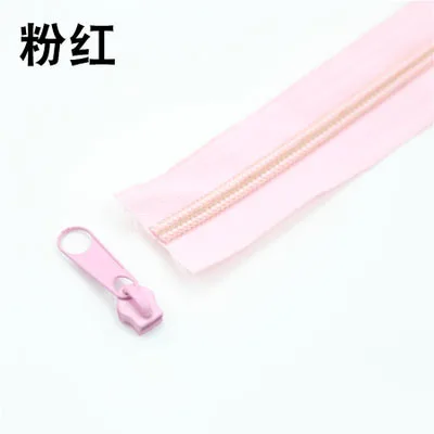 pink 5 м 5# нейлоновые катушки молнии для DIY Швейные сумки обувь, одежда аксессуары 24 цвета доступны - Цвет: pink