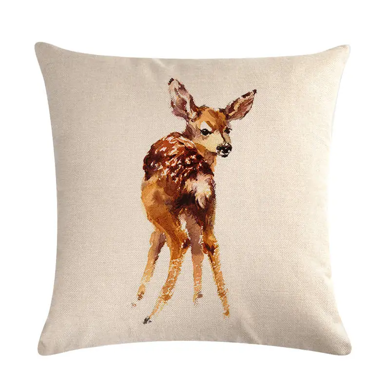 Наволочка с рисунком оленя Sika декоративная наволочка чехол для дивана 45*45 см