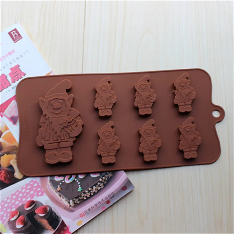 Форма Санта Клауса силиконовая форма шоколадная ледяная решетка украшение торта