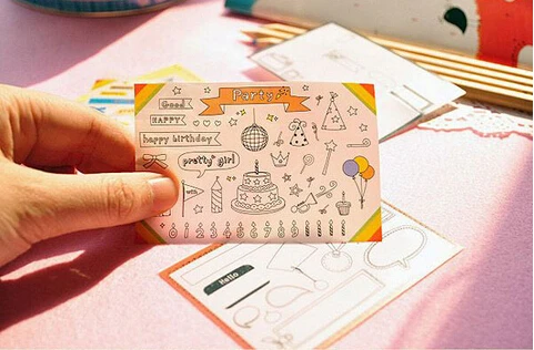 Милые полупрозрачные наклейки для детской фотосъемки с днем рождения