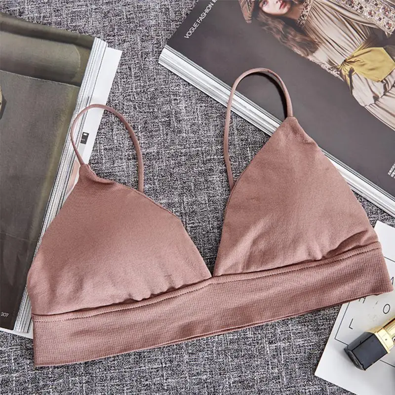 Лидер продаж женский тонкий и легкий спортивный бюстгальтер однотонное нижнее