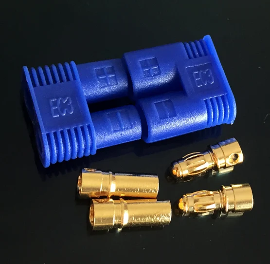 5 комплектов Мужской Женский RC EC3 3 мм разъем Lipo батареи штекер в виде золотой пули