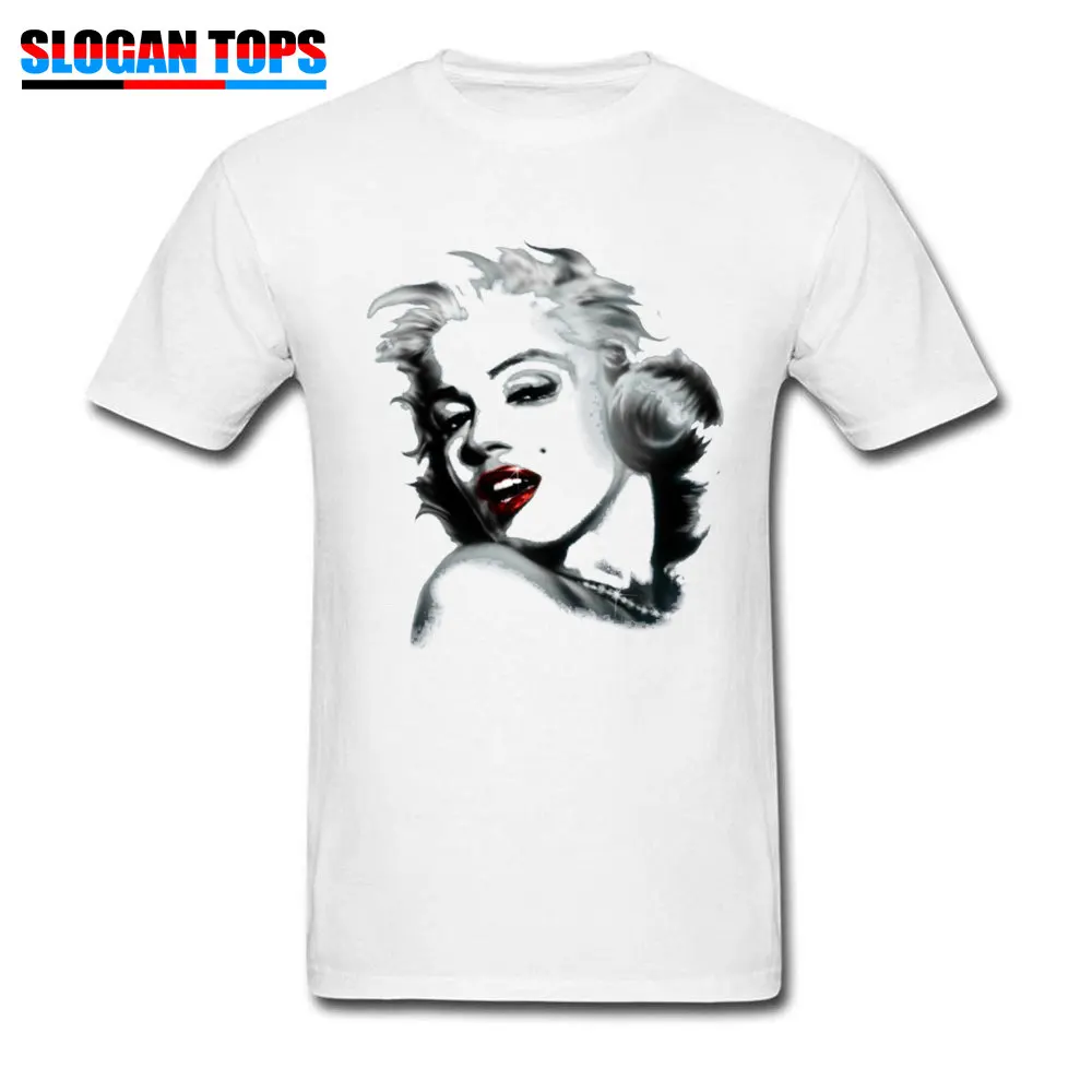 Мужские футболки Мэрилин Монро футболка европейские топы 100% хлопок мужская