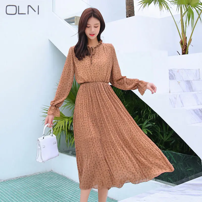 Новое платье Hong Kong style vestidos 2019 весенне летние модели удобное приталенное