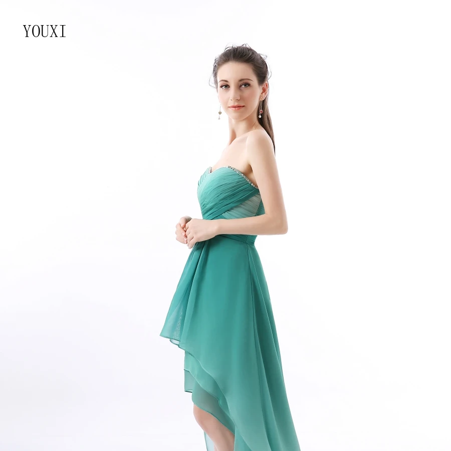 Женское шифоновое платье темно зеленое длинное подружки невесты 2019|prom dresses 2016|low