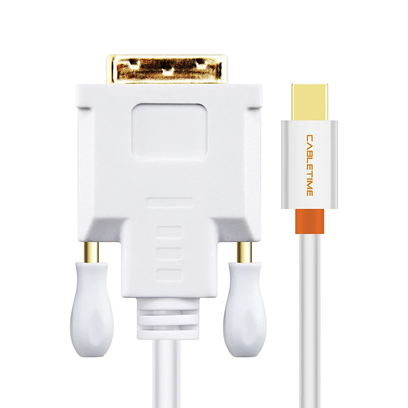 Кабельный конвертер Thunderbolt Mini Displayport DP в DVI адаптер для ноутбука MacBook Pro AiMini