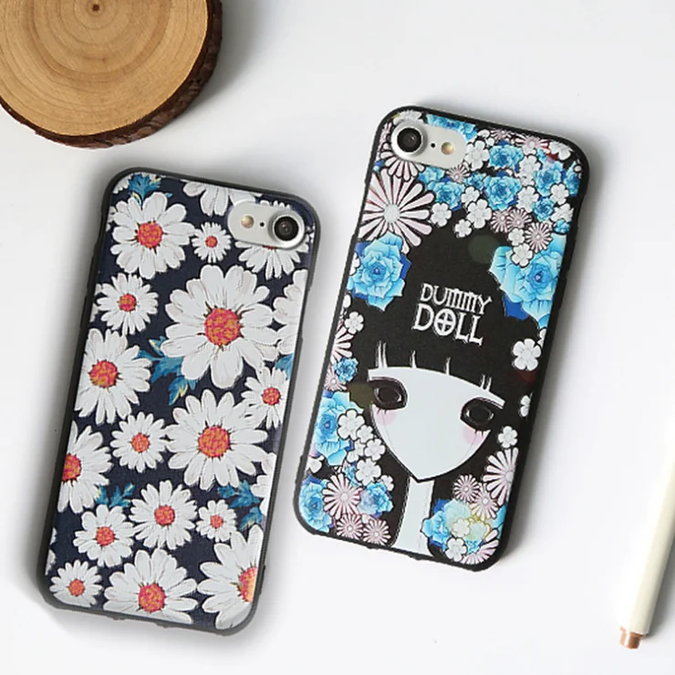 3D Carving painting phone Cases For Iphone 6 6s 6Plus 7 8 plus Soft Fundas TPU Silicon Mandala Floral Cartoon Phone Cover Case |