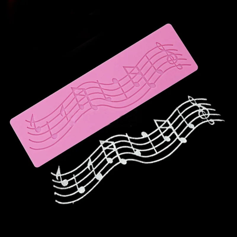 Кружевной силиконовый коврик с музыкальным символом печатный узор конфетный