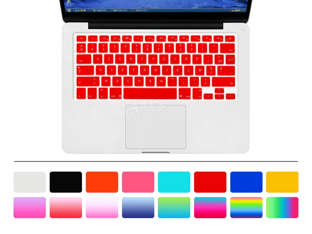 US enter AZERTY французский силиконовый чехол для клавиатуры США Защитная пленка Apple
