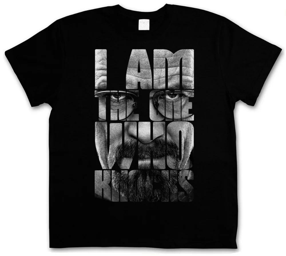 Футболка с надписью I Am The One Who Knocks футболка Breaking Heisenberg Walter Bad забавная короткими