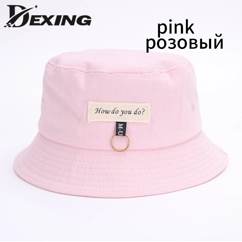 Кольцо ведро шляпа для мужчин дикий Боб женщин Письмо трендовая однотонная Солнцезащитная шляпа Японский складной Sad мальчик Панама Повседневная Кепка Boonie - Цвет: like picture