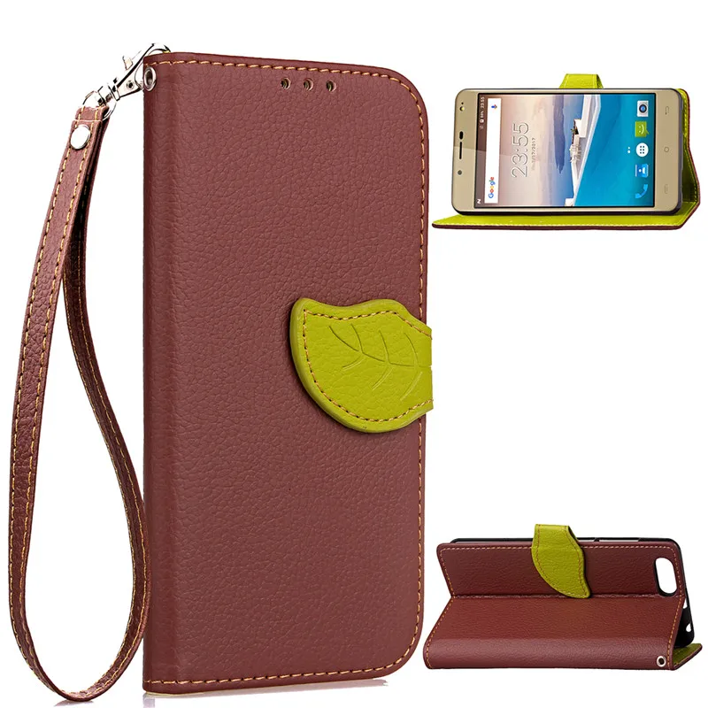 Luxury Leaves Wallet Leather Coque Case For CUBOT Rainbow 2 fundas Flip back cover Rainbow2 case Capa | Мобильные телефоны и