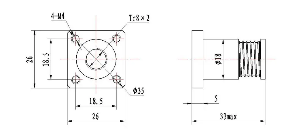 Anti backlash Ecrou pour TR8X2 TR8X4 TR8X8 Leadscrew 8mm POM anti-jeu crou CNC 3D imprimante pieces | Компьютеры и офис