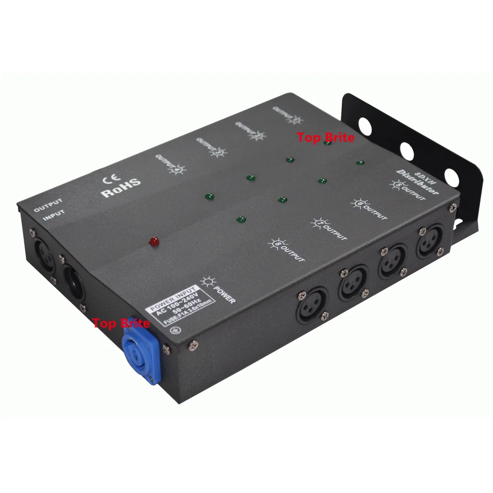 1 шт./лот картонная посылка DMX сплиттер DMX512 светильник сценический светильник s разделитель усилителя сигнала 8 способ DMX Дистрибьютор новое поступление