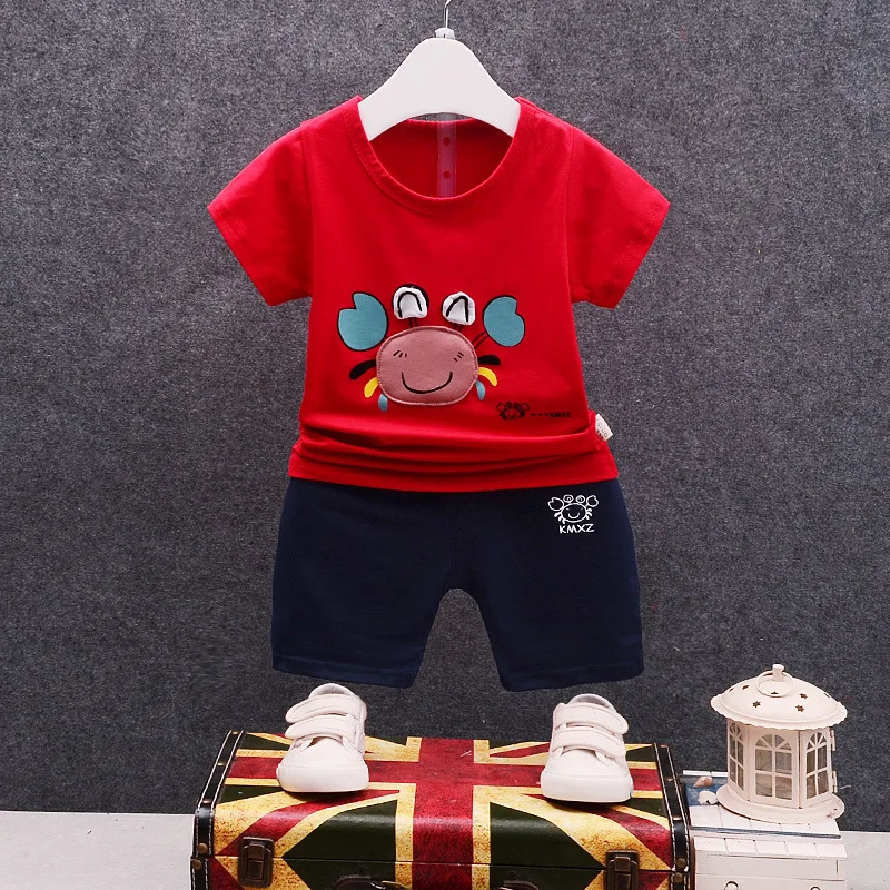 Летняя модная детская одежда для маленьких мальчиков и девочек футболка с