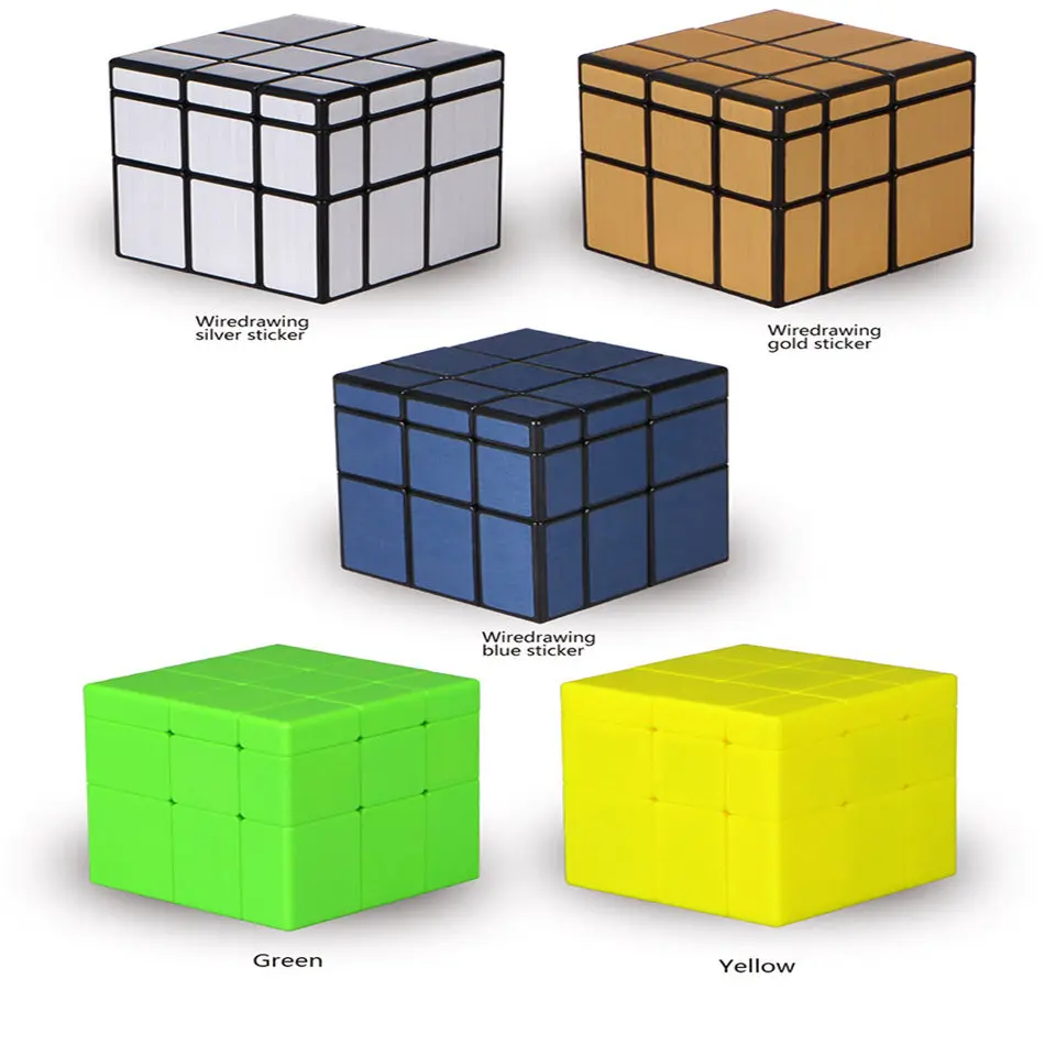 Qiyi 3x3 зеркальный кубик рубика 3x3x3 волшебный куб зеркало для начинающих 3 слоя