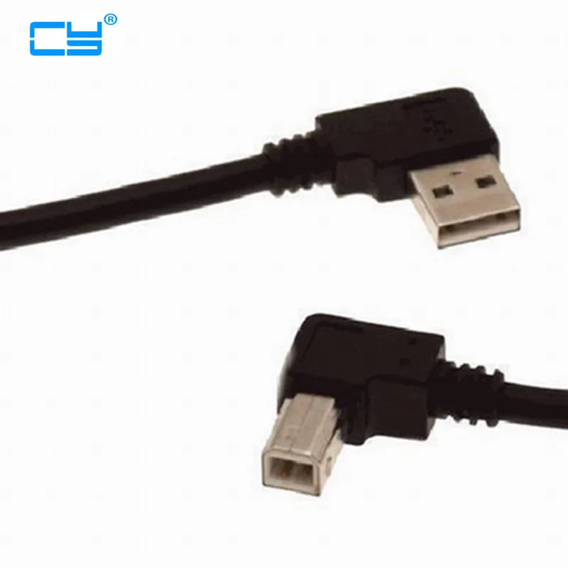Кабель для сканера принтера под прямым углом 90 градусов USB 2 0 A папа B 50 см|angle usb|right