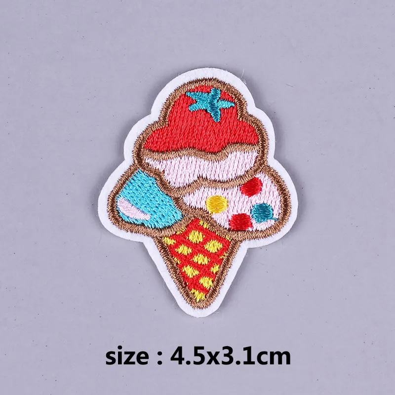 PE1343CT Pulaqi мультфильм вышивка нашивки одежда Декор фруктовая наклейка полоски на одежде детская одежда нашивки Единорог кошка патч F - Цвет: PE1343CT