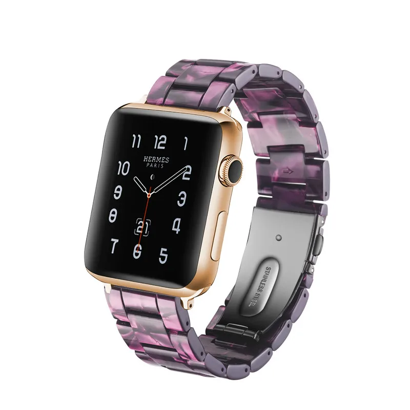 Ремешок для часов из смолы 3/2/1 Iwatch серии браслет Apple Watch 38/40/42/44 мм ремешки имитация