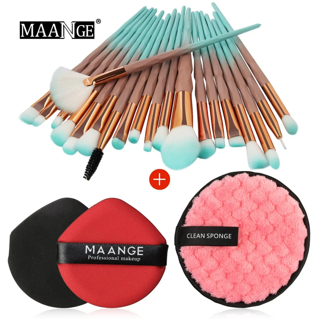 MAANGE, новинка, женские Модные кисточки, 20 шт., макияж, основа для бровей, румяна, косметический консилер, кисти, косметический набор инструментов для красоты