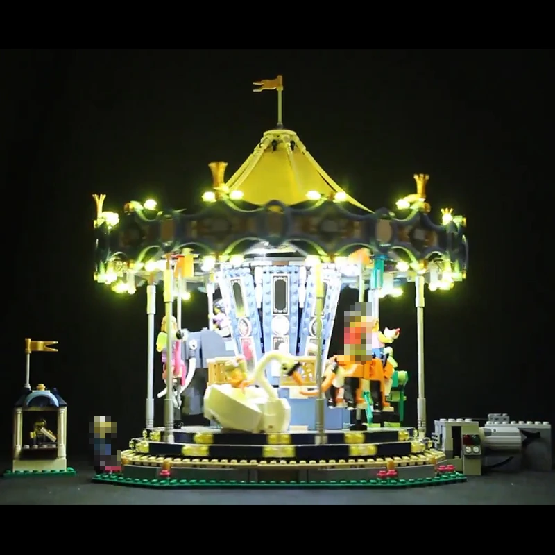 Набор со светодиодной подсветкой для конструктора Lego 10257 уличная карусель из