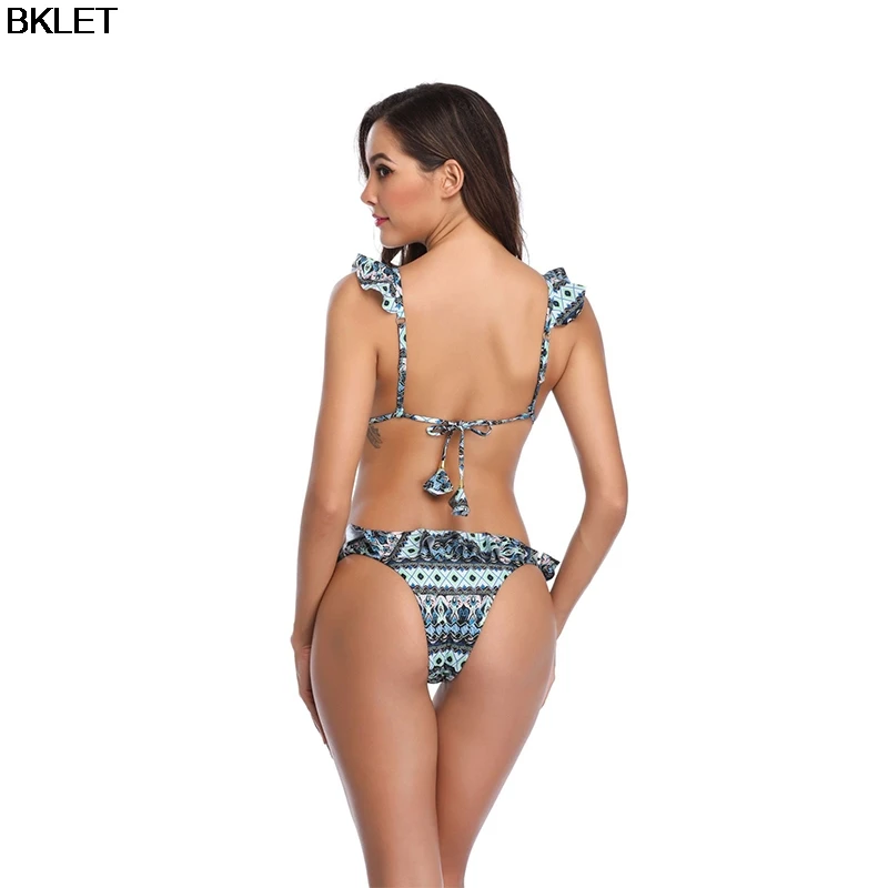 

2019 New Arrive Women Summer Bikini Low Waist Printed Sexy Women Bathing Suit Bikini Set Swimwear Women Biquinis Feminino