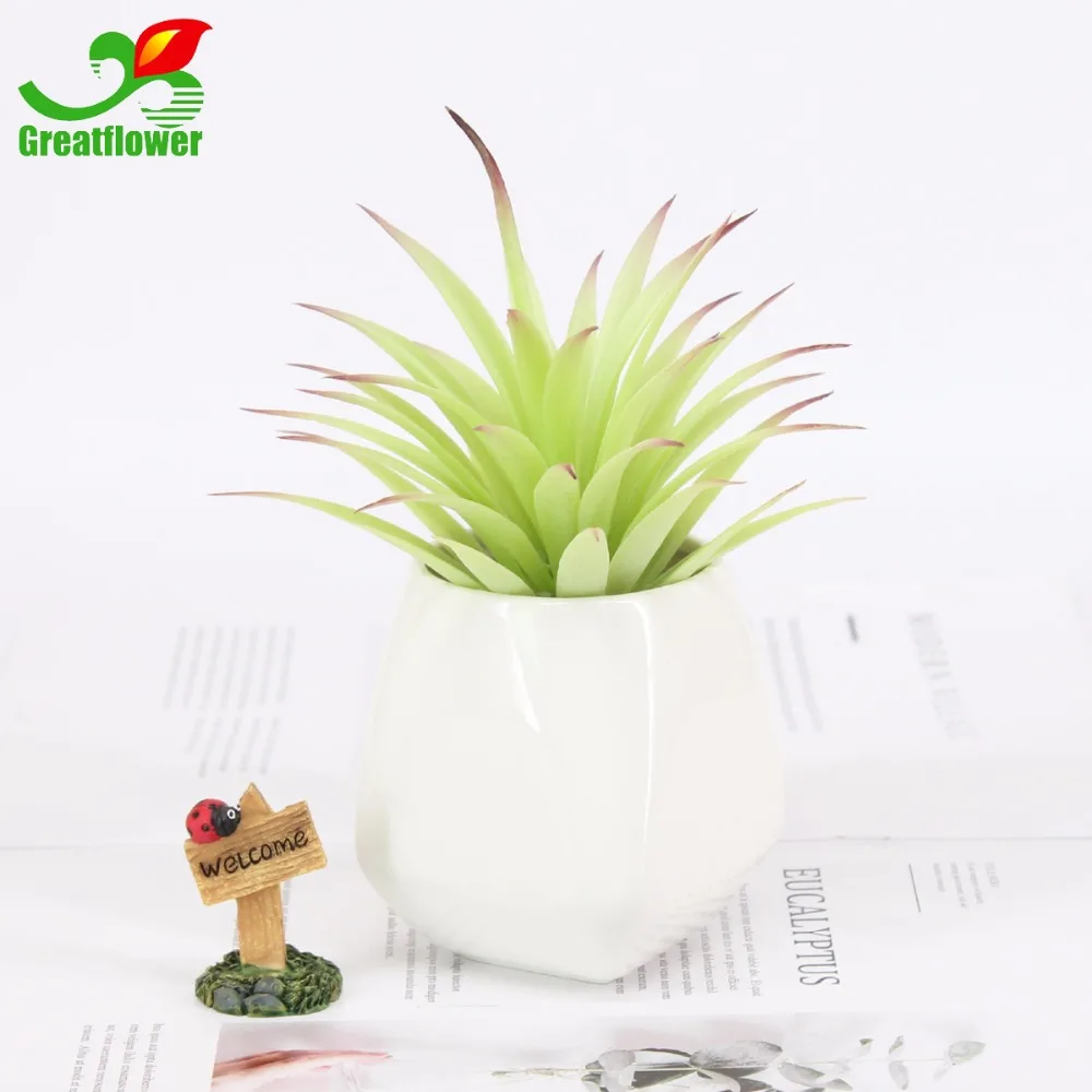 Artificial succulent adorable plant-formed mini ornaments fake flowers PVC material party decor | Дом и сад