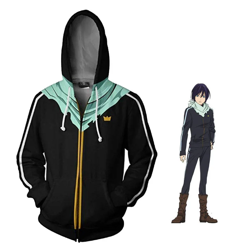 Cosroad Noragami косплей костюм Толстовка для мужчин женщин Yato 3D принт с длинным рукавом
