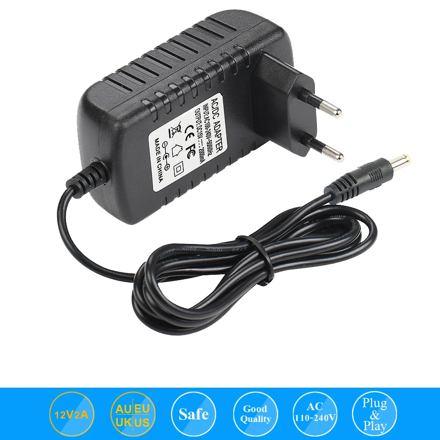 DC100-240V до 12V2A CCTV Блок питания камеры мониторинга блок питания ЕС Австралия Великобритания США конвертер для камеры адаптер