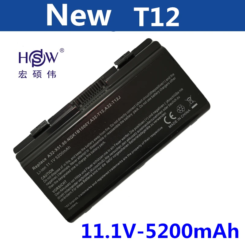 HSW 6 Сотовый Аккумулятор для ноутбука ASUS T12C T12Er T12Fg T12Jg T12Ug X51H X51L X51R X51RL X58 X58C X58L X58Le