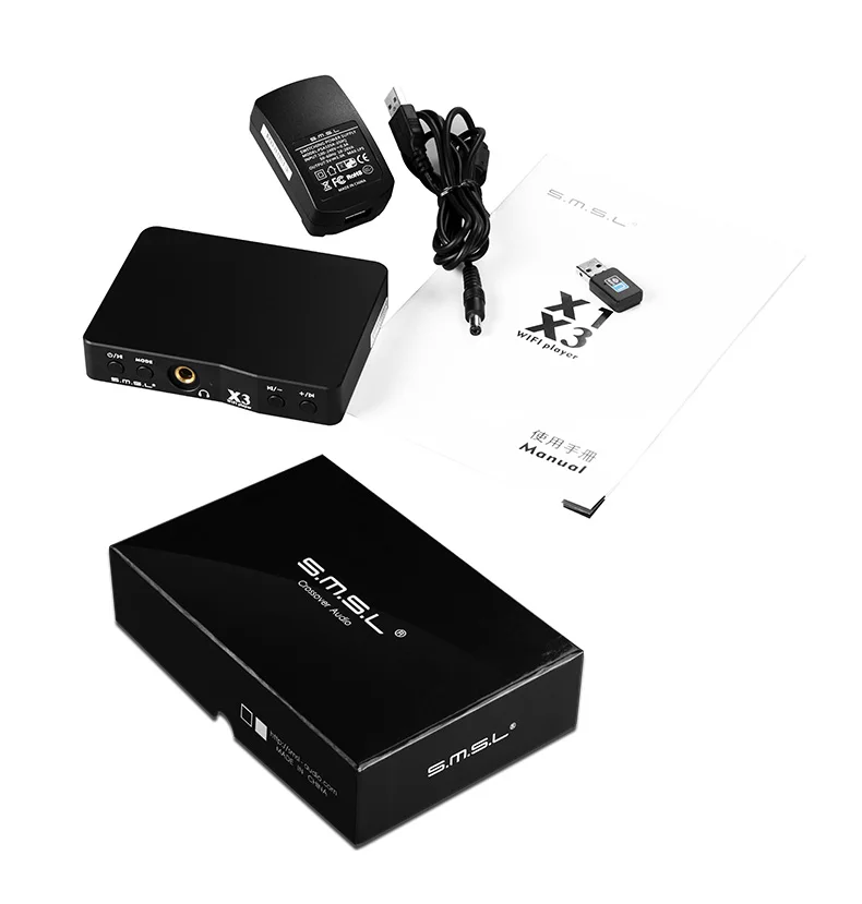 SMSL X3 Lossless Hifi потоковый медиаплеер, поддержка Wifi/usb/sd карты режим воспроизведения, встроенный усилитель для наушников
