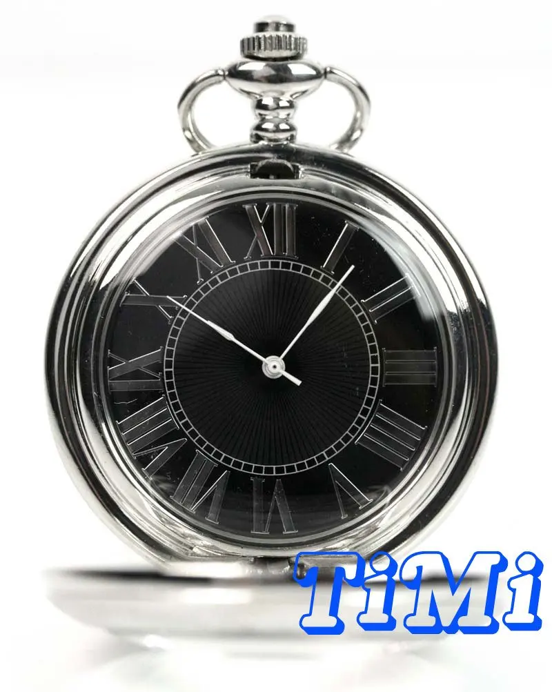 Оптовая продажа Классические посеребренные механические римские карманные