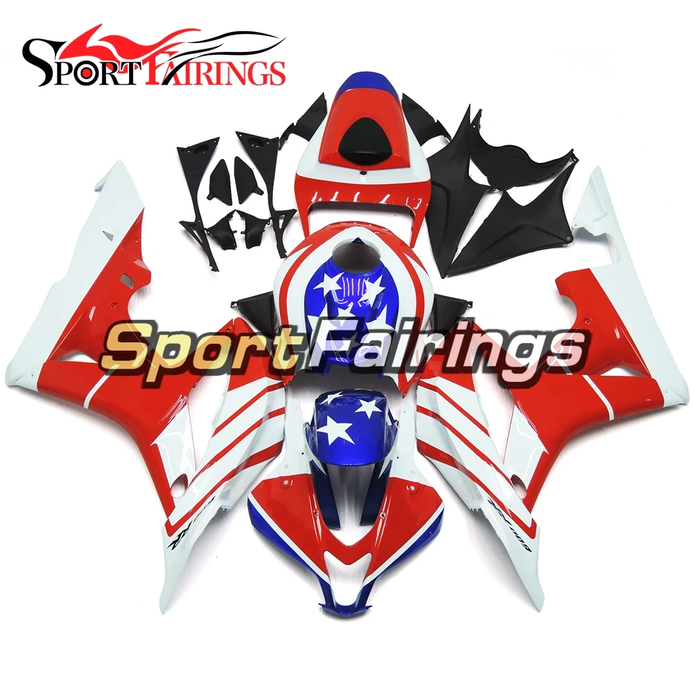 Motorbike ABS Plastic Injection Fairing Kits For Honda CBR600RR F5 2007 2008 CBR600 07 - 08 the Stars and Stripes Sportbikes | Автомобили