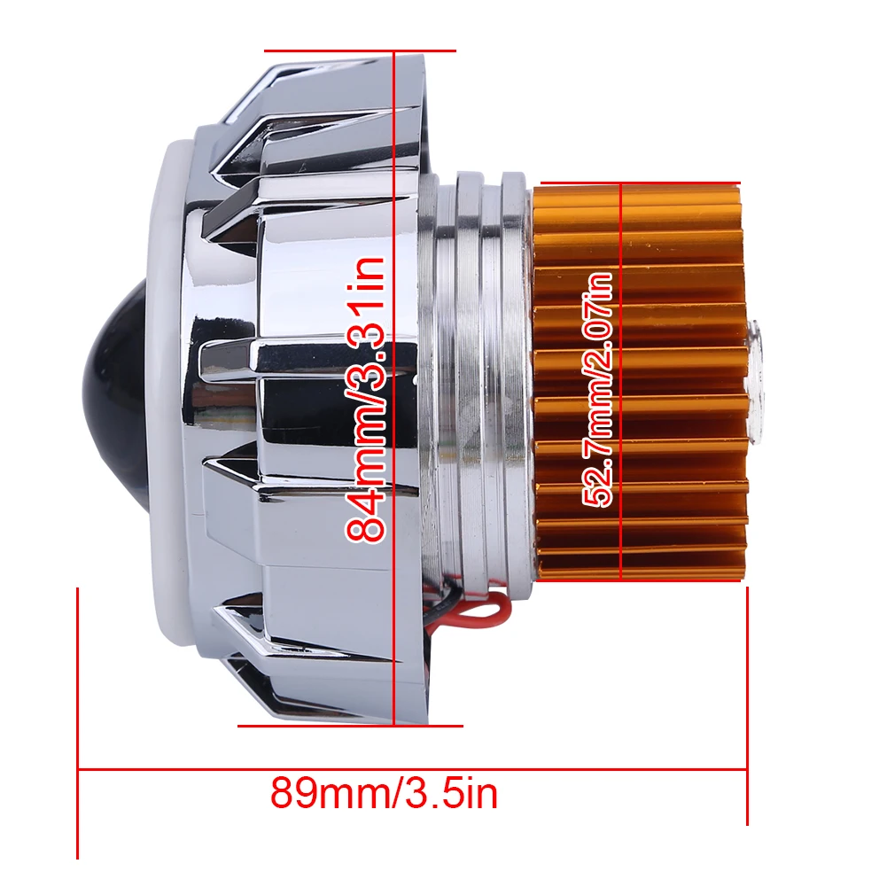 Фара мотоциклетная круглая ангельские глазки 30 вт 8000 к|motorcycle headlight|angel eye motorcycle