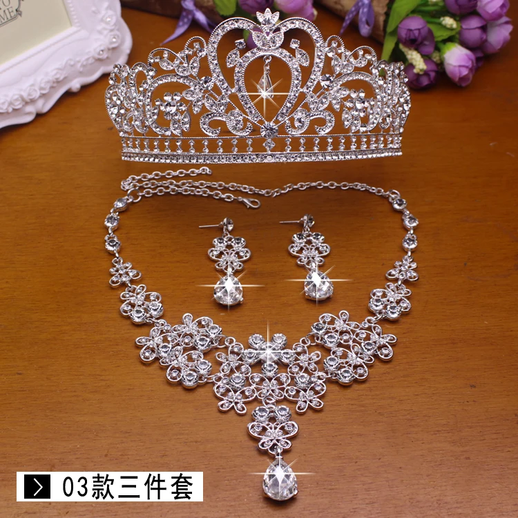 2017 больше стильных свадебных ювелирных украшений для невесты Стразы тиара