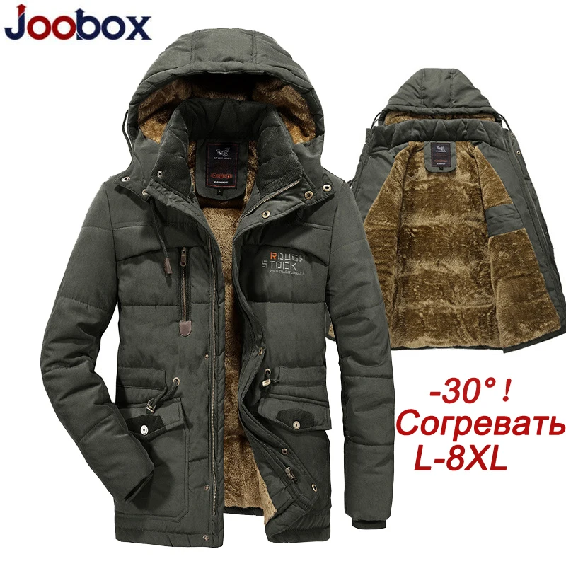 Зимняя куртка мужская Толстая теплая Мужская s Плюс Размер 7XL 8XL парки шерстяная