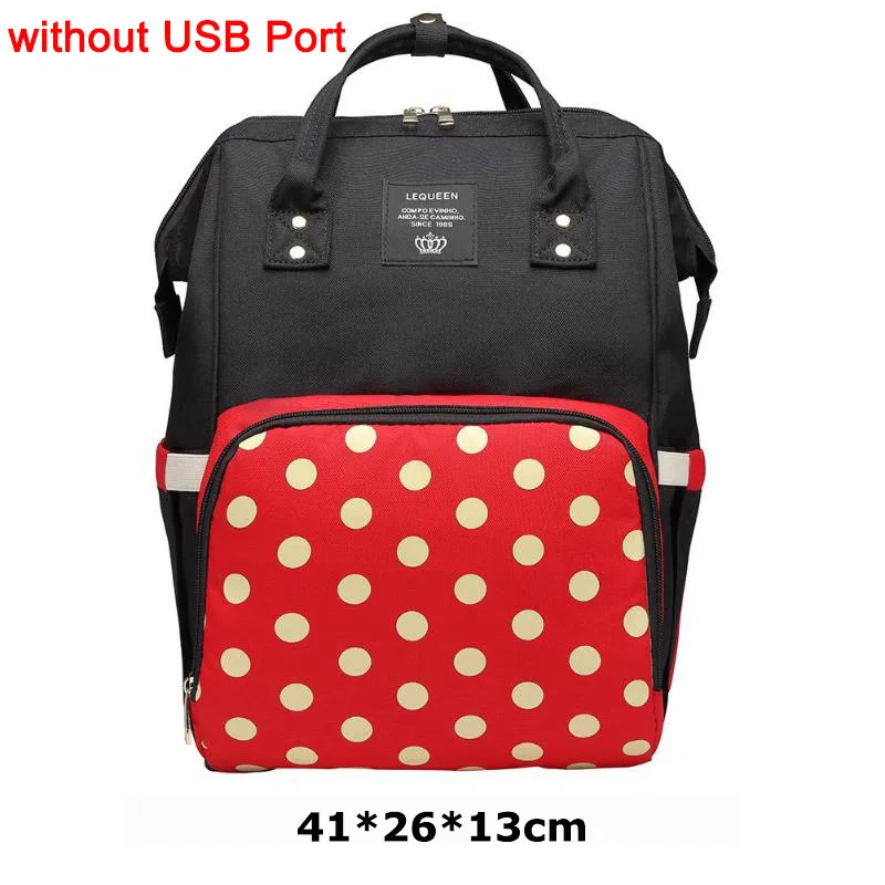 As picture LEQUEEN, модная USB сумка для подгузников для мам и мам, большой дорожный рюкзак для кормления, дизайнерская Детская сумка для коляски, рюкзак для детских подгузников - Цвет: As picture