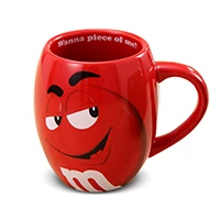 2 red Милые мм бобы кофе молоко Cupcup керамика цвет глазури фруктовый сок чайная чашка с блюдцем воды чай чаша Oatmea воды инструмент - Цвет: 2 red