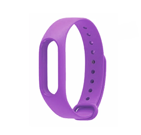Фиолетовый Mi Band 2 Силиконовый сменный ремешок для оригинального Xiaomi mi 2 браслета умный браслет Цветной ремень резиновый ремешок для часов - Цвет: Фиолетовый