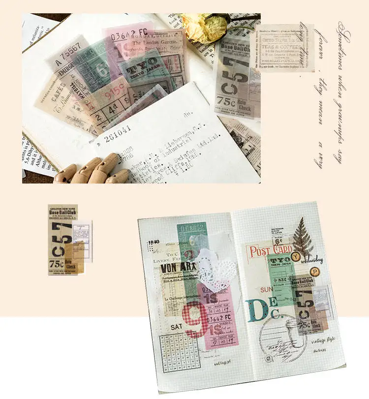 50 шт./упак. Винтаж цветы кофейного оттенка масла, Стикеры украшения DIY альбом Скрапбукинг этикетка Прозрачный Путешествия дневник Стикеры