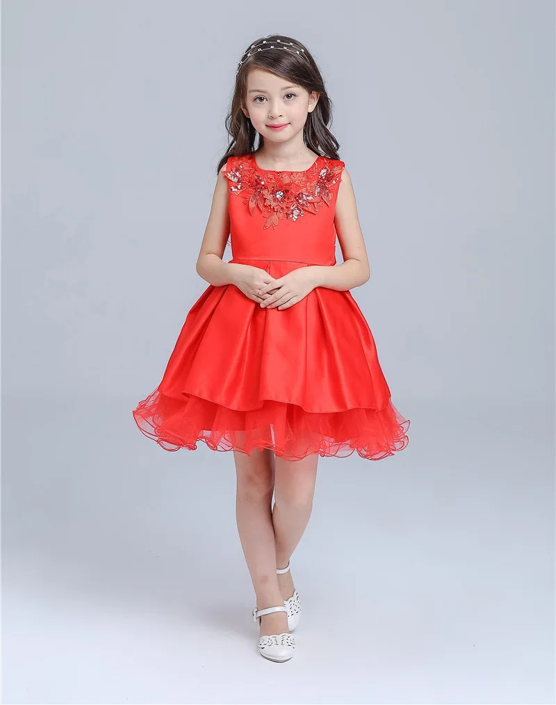 Red Girl Dress with Long Sleeve Jacket Christmas Party Clothing Set For 3 4 6 8 10 12 Year Old 2017 Girls Clothes AKF164112 | Детская