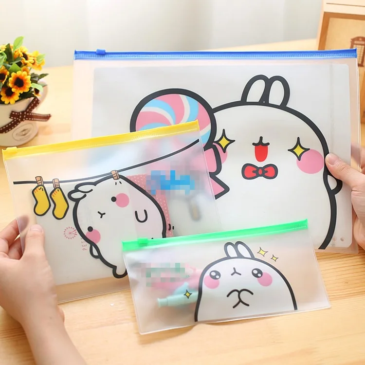 PVC Molang полупрозрачная матовая Сумочка Сумка файл для документов сумка папка
