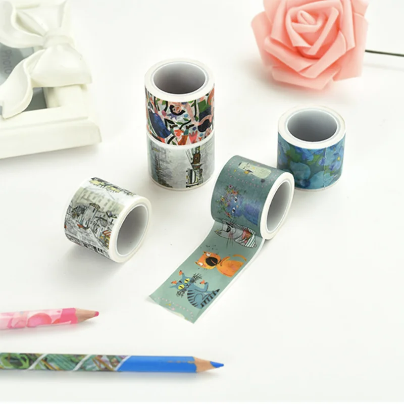 30 мм винтажная бумажная Маскировочная лента с изображением ландшафта Ван Гога