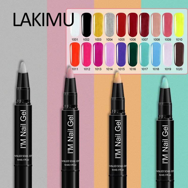 LAKIMU 1 шт. Новинка 35 цветов УФ гель для ногтей 3D гибридная наклейка Полупостоянный