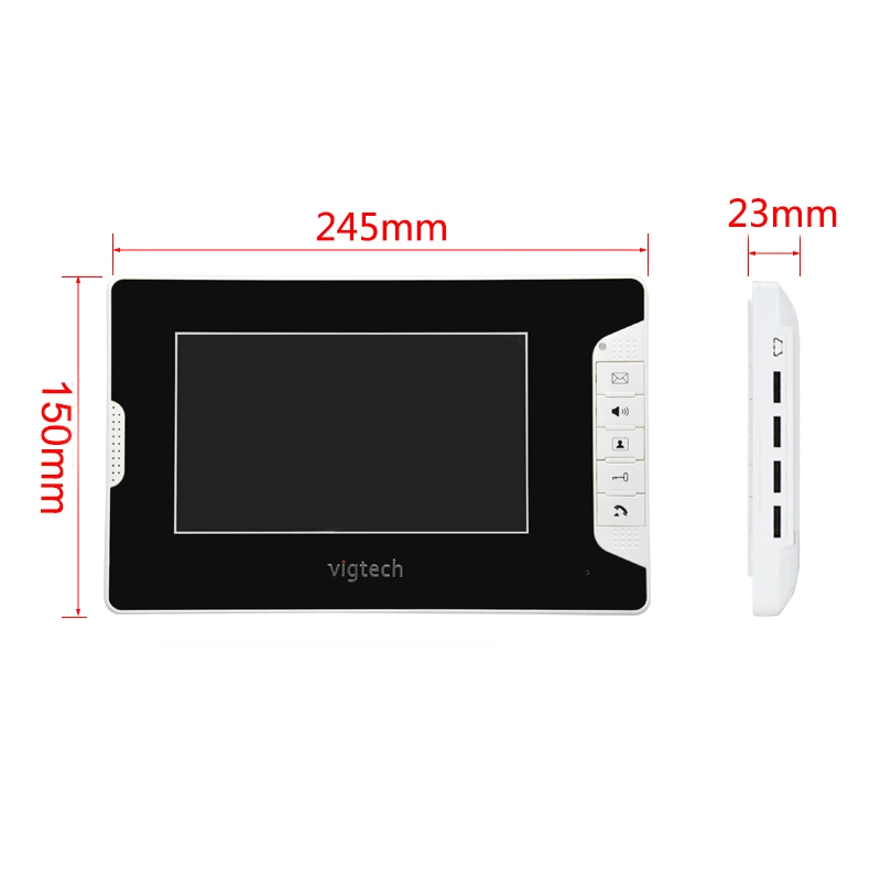 Vigtech видеодомофон 7 ''TFT LCD проводной видео домофон система Крытый монитор 700TVL