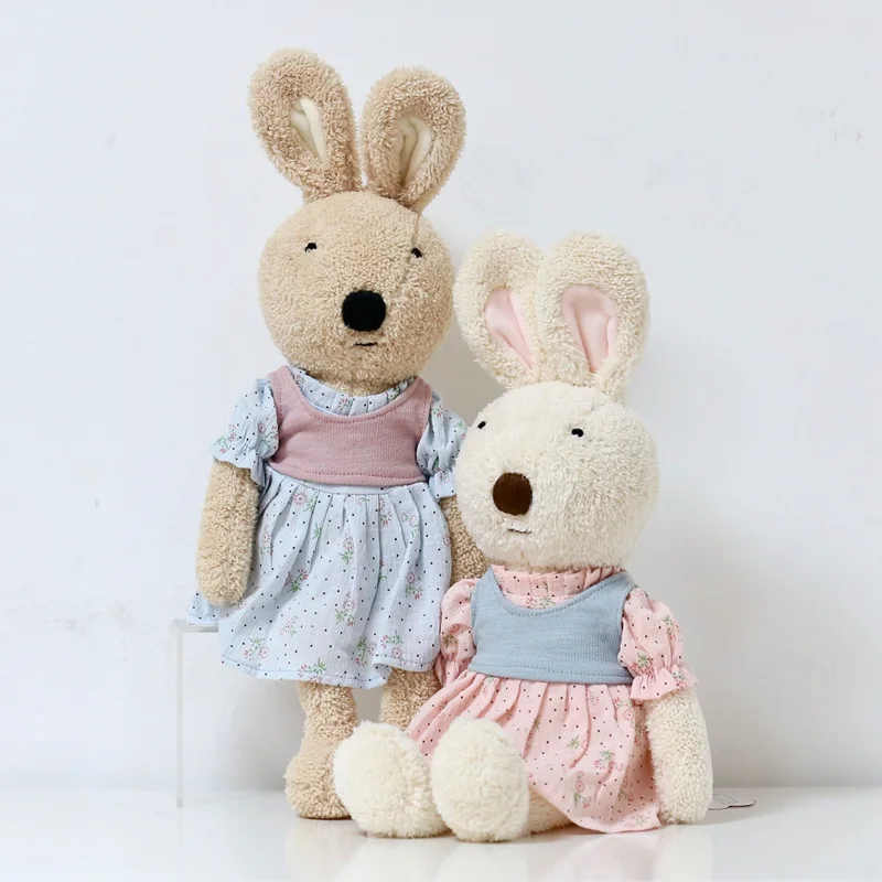 Одежда для кукол подходит 30 см Le Sucre Кролик Плюшевая Кукла и 1/6 BJD кукла девушка кукла Цветочное платье пара костюм куклы аксессуары