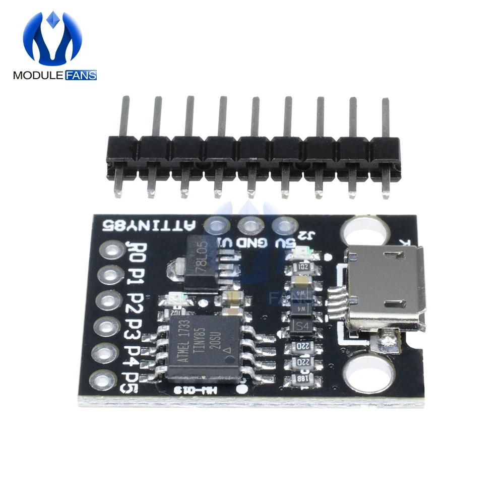 Макетная плата микроконтроллера ATtiny85 Kickstarter щит модуль для Arduino IDE 500mA 5V регулятор
